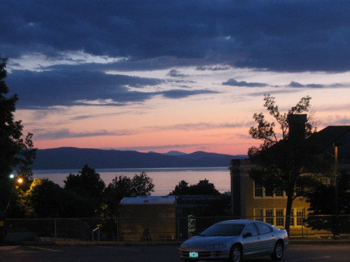 Sunset over Lake Champlain